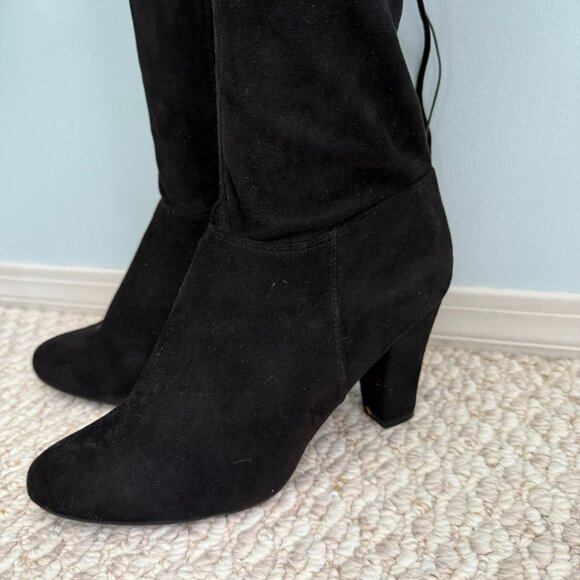 Black Knee-High Heeled Boots – 8.5 - Picture 3 of 5